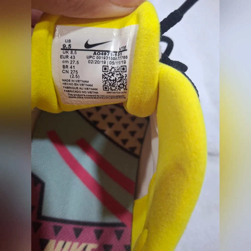 Nike Air Max 270 React in Yellow, Purple, and Teal.Size 9.5 - Picture 7 of 10